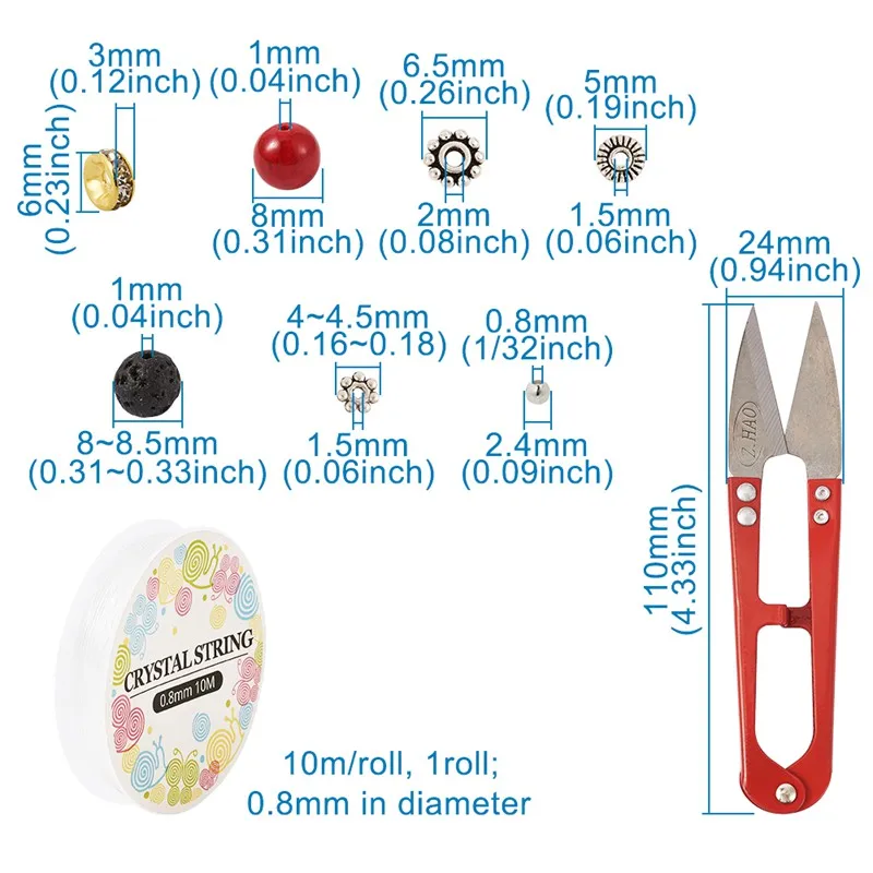 

Mixed Color Glass Beads Natural & Synthetic Stone Beads Gear Spacer Beads Rhinestone Spacer Beads Stainless Steel Scissors