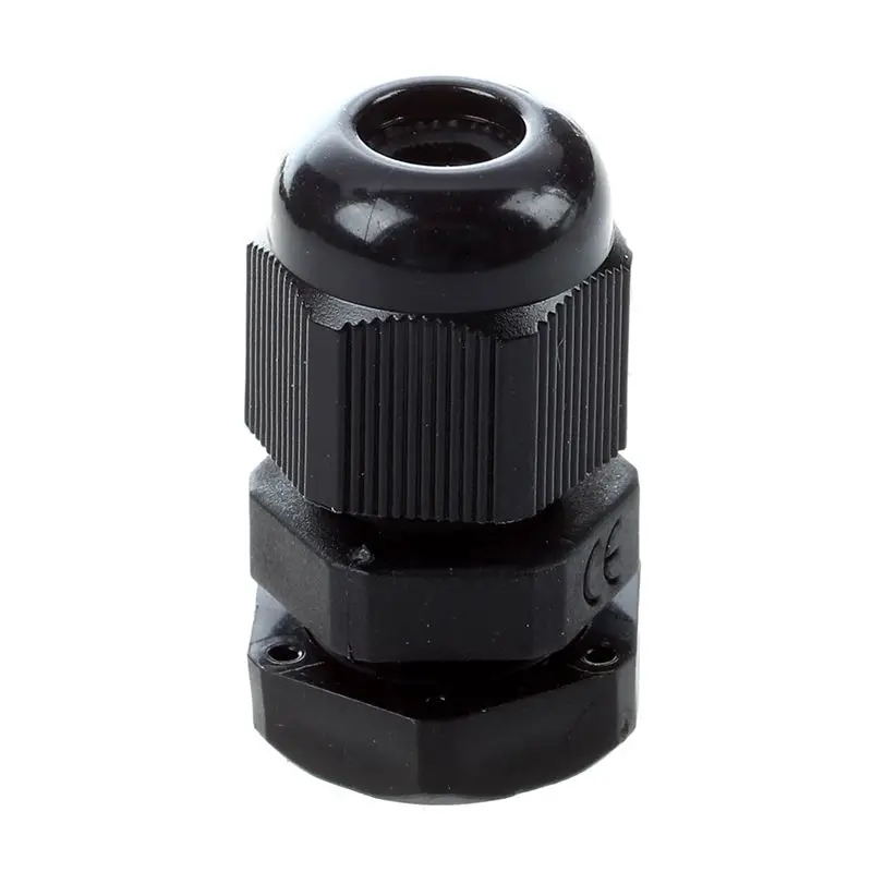 20 шт. черный пластиковый водонепроницаемый кабельный соединитель PG7|Хомуты для