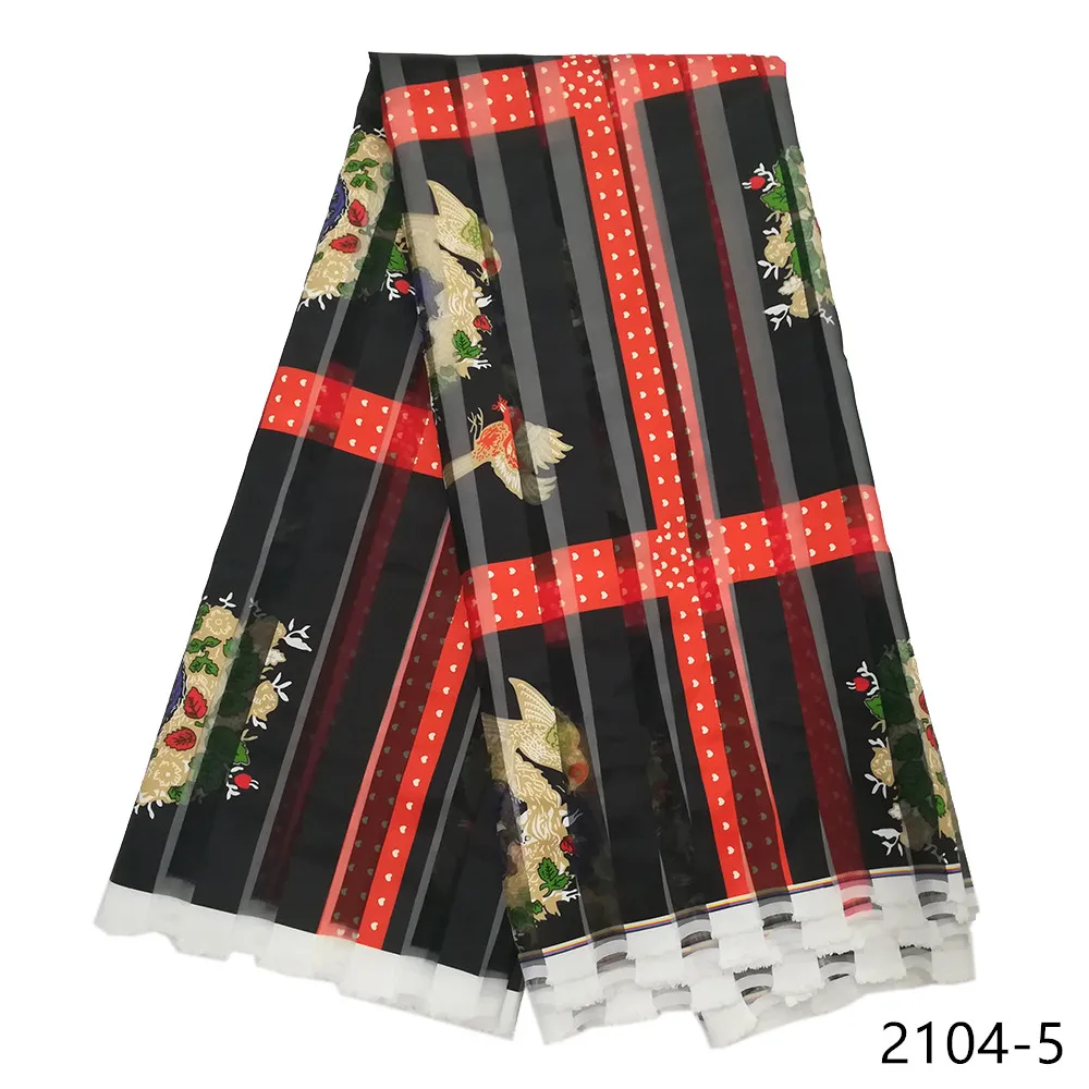 

Newest Ribbon fabric Top Quality Vintage Silk wax cloth African Wax Ribbon Fabric 5 yards/lot for Wedding Party Dress 2104