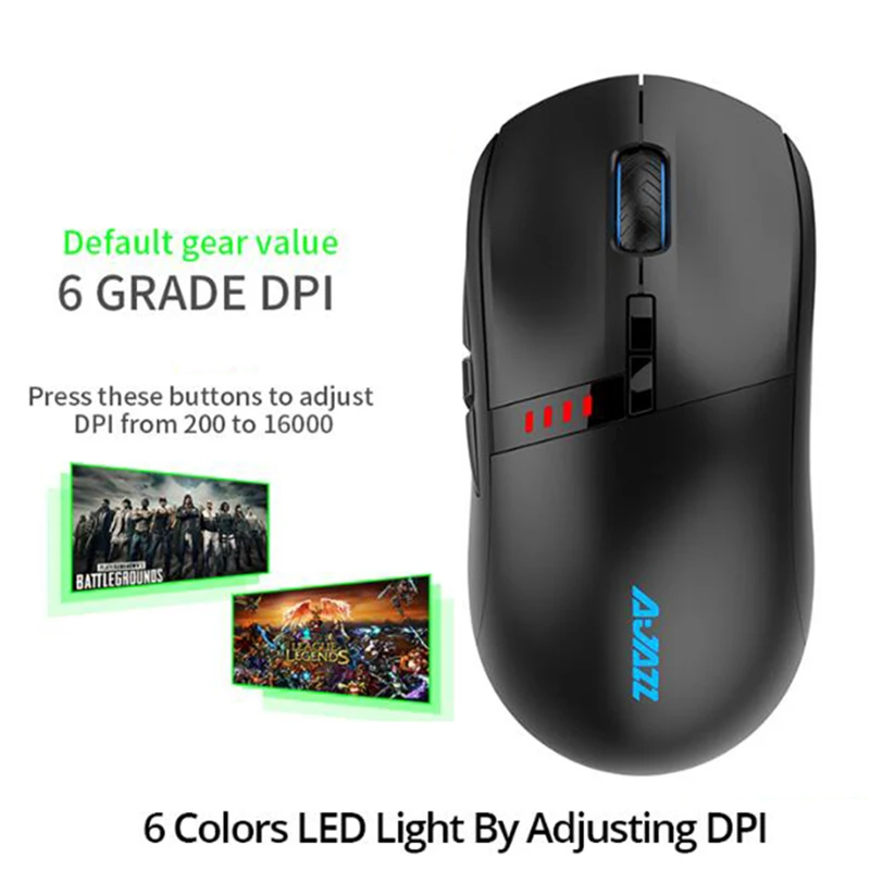 Беспроводная игровая мышка Ajazz i305Pro RGB беспроводная 2 4G Type c двойной режим 16000 DPI 8