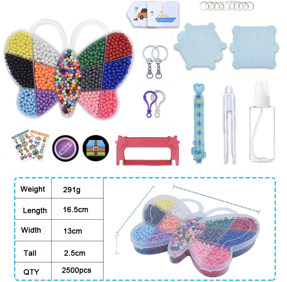 5 мм 2500 шт водяной туман волшебные бобы костюм головоломка DIY игрушки ручной