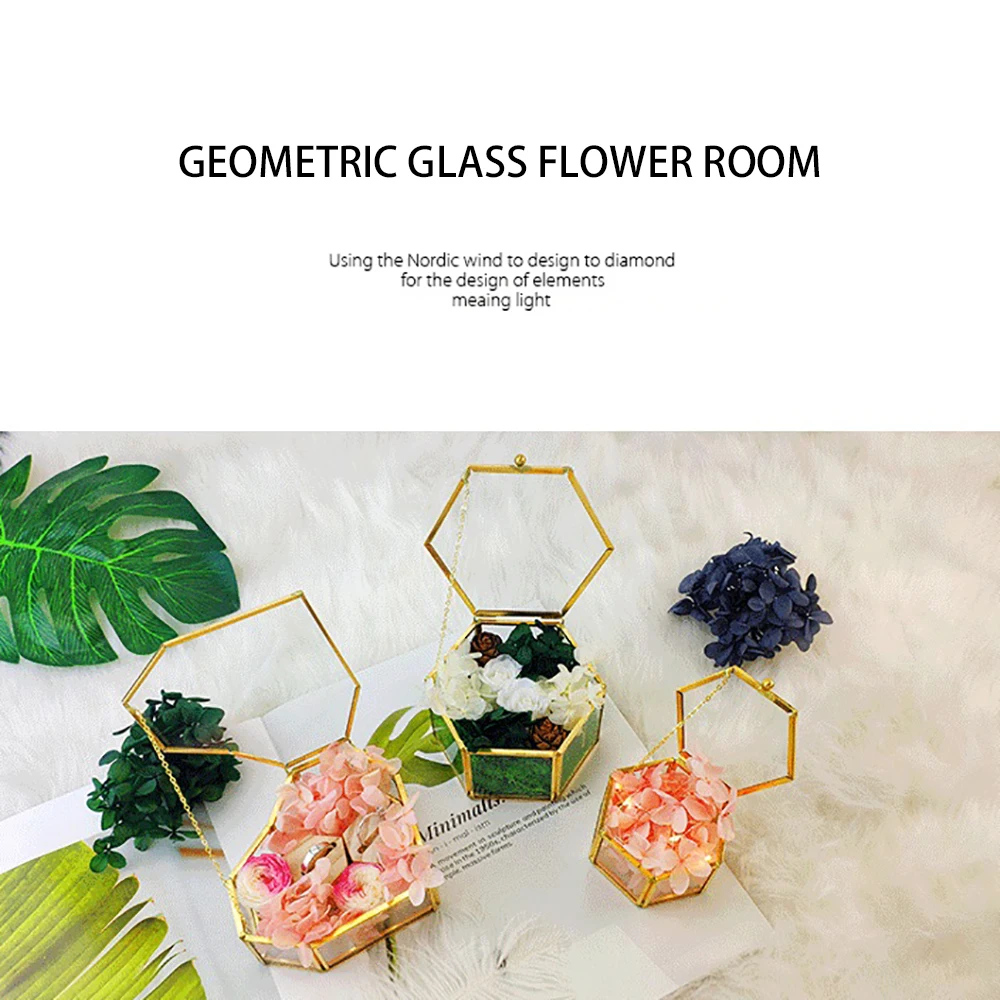 Геометрический прозрачный ювелирных изделий коробка для Кольца Колье Браслеты