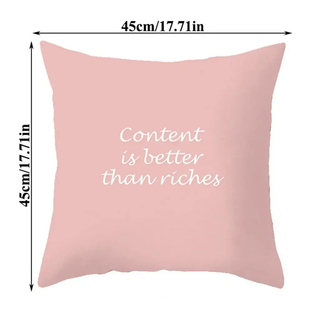 

Pink Cute New Style Cushion Cover Soft Washable Square Shape Rose Feathers Nordic Pillowcase for Bed Sofa Cafe Car Decor Product