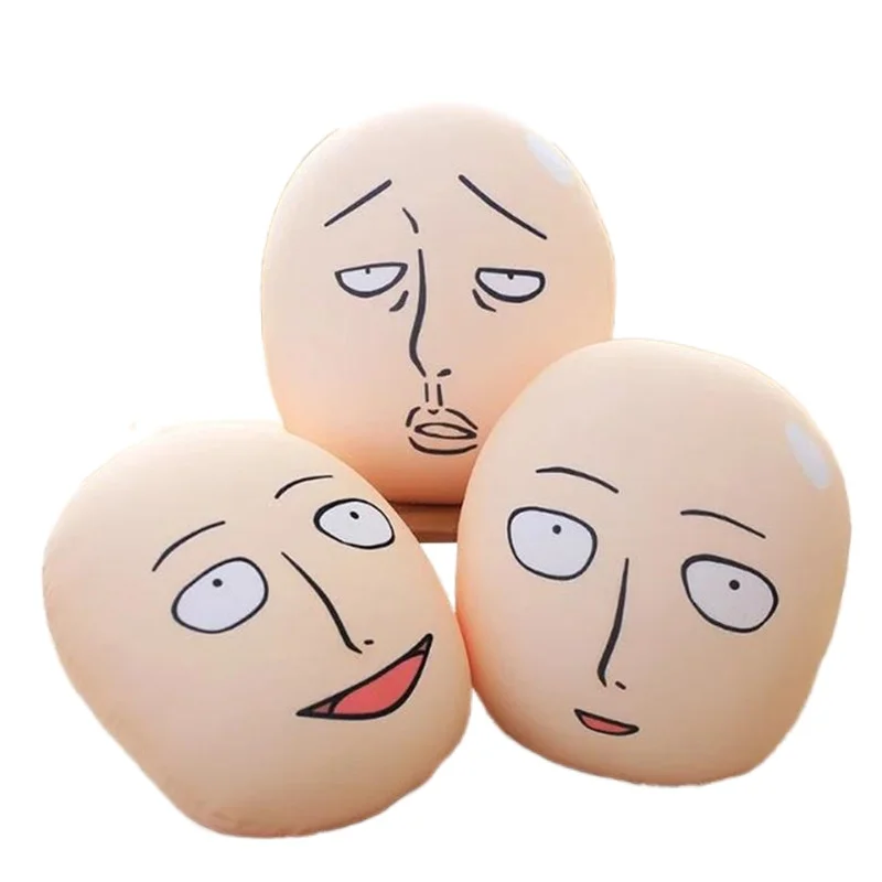 

New Style Anime One Punch Man Cosplay Unisex Foam Particle Durable Office Pillow One Punch Man Bald Cushion Cosplay Props