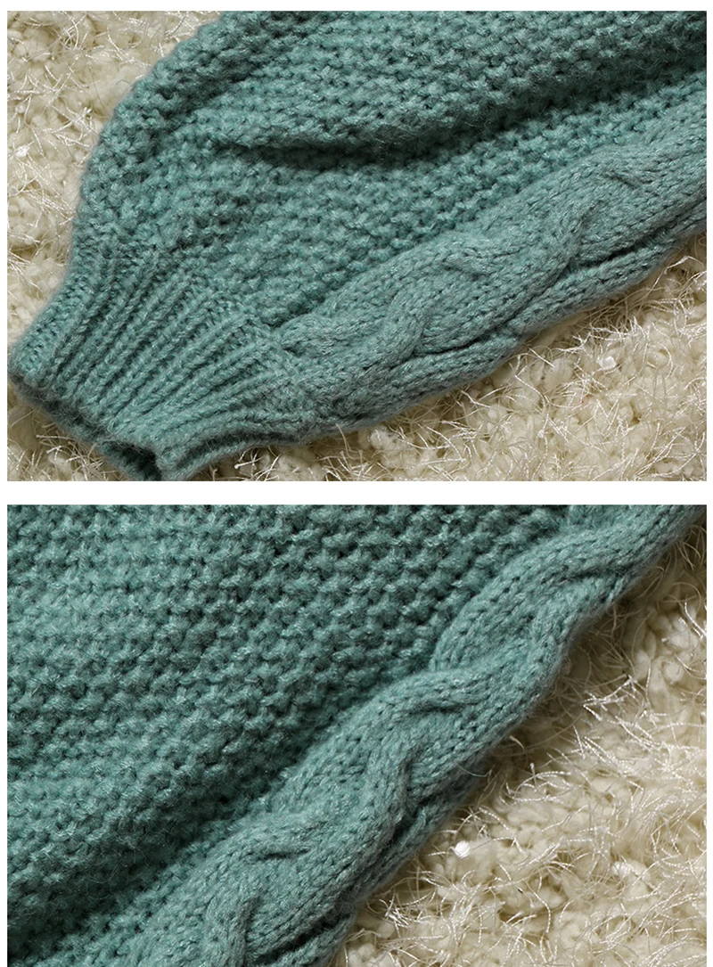 2020 Новый Толстый Теплый Длинный Стиль Свитер Платье Свободные большого размера