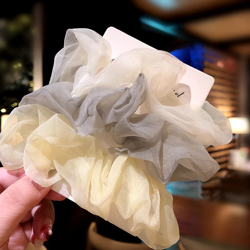 Женская шифоновая повязка на голову элегантная НЕОБРАБОТАННАЯ эластичная для