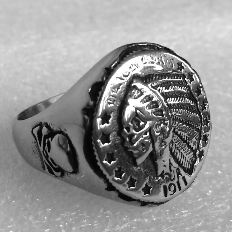 Мужские кольца серебряного цвета из нержавеющей стали 316L в виде черепа