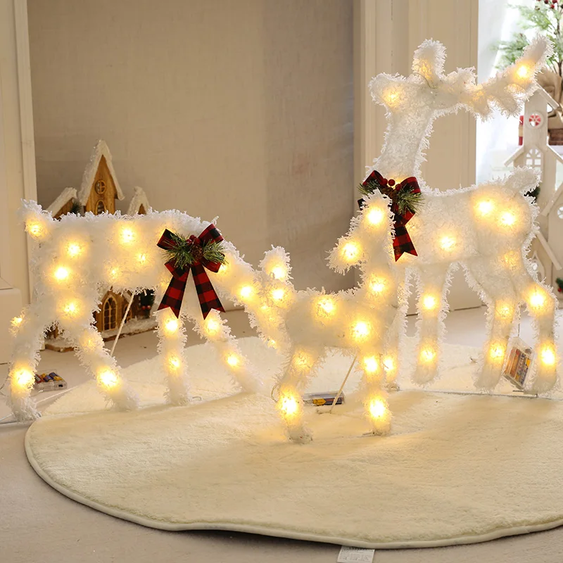 

LED New Year Ornaments Christmas Decoration Glowing Christmas Santa Claus Snowman Deer Christmas Tree Ornaments Reindeer Decor