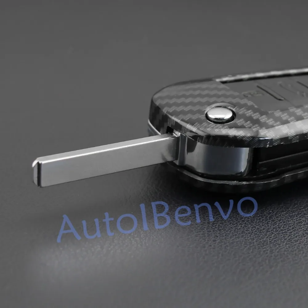 Автомобильный флип-ключ из углеродного волокна для peugeot 208 301 308 508 2008 3008 Citroen C3 Aircross C4 кактус C5 Aircross C-Elysee