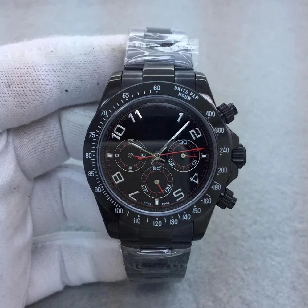 

2021 new models Men Automatic Mechanical Watch Sapphire Black Stainless Steel Blue Diamonds Dial Ceramic Bezel 40mm 1:1