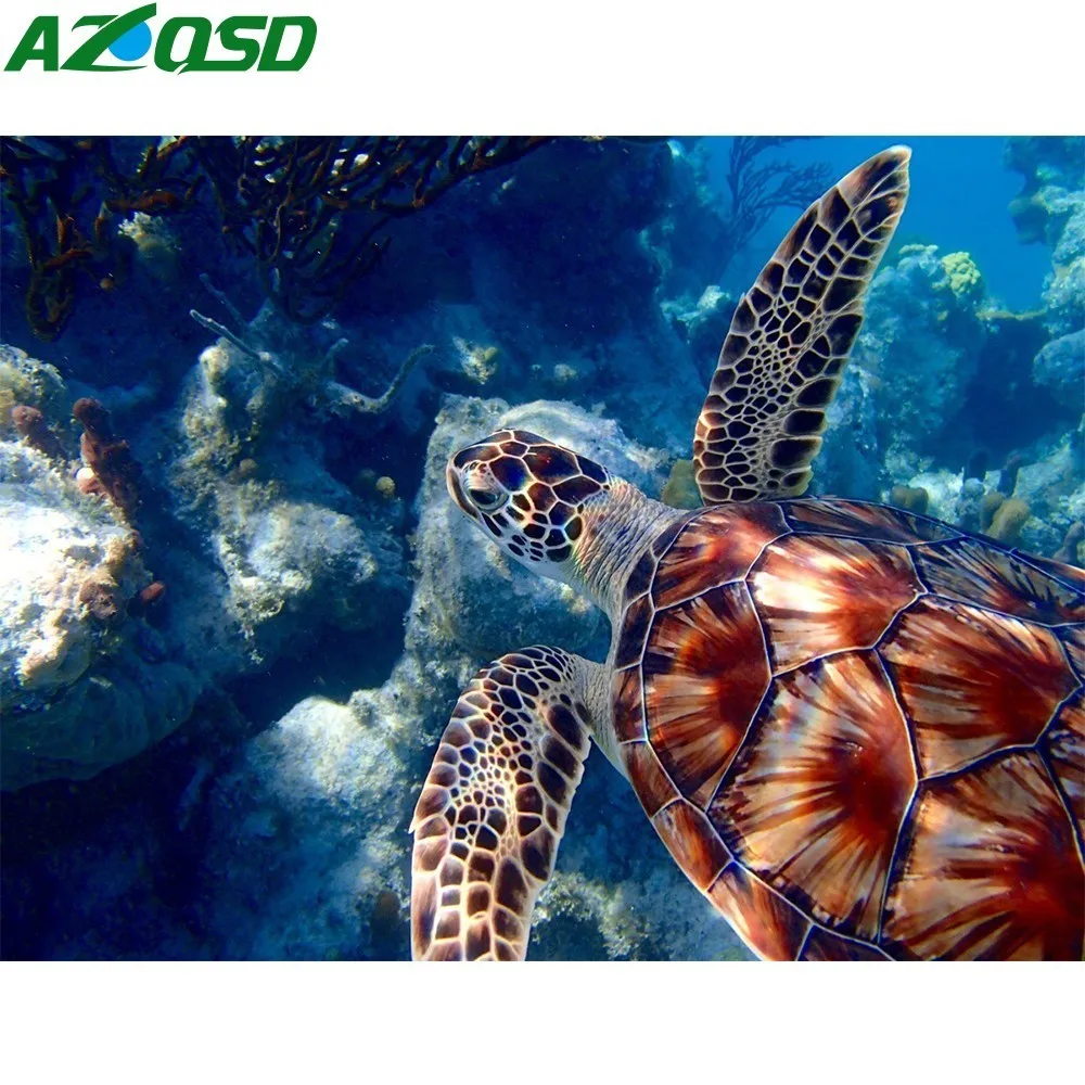 AZQSD Алмазная картина морская черепаха вышивка морского дна 5D Сделай Сам полный
