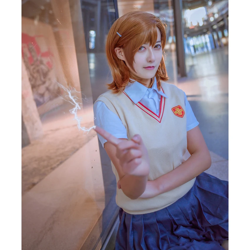 

Halloween Anime A Certain Scientific Railgun Misaka Mikoto Shirai Kuroko Cosplay Costumes Women Girl School Uniform JK Suit