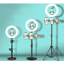 Hot Sale Ring Light with Tripod/Round Stand & Cell Phone& Remote Camera Holder for Live Stream Photography Makeup YouTube