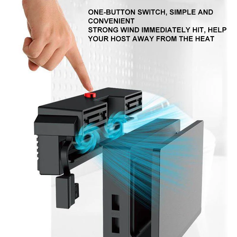 Держатель для хоста игры радиатор консоли Switch NS 2 вентилятора Внешнее питание от