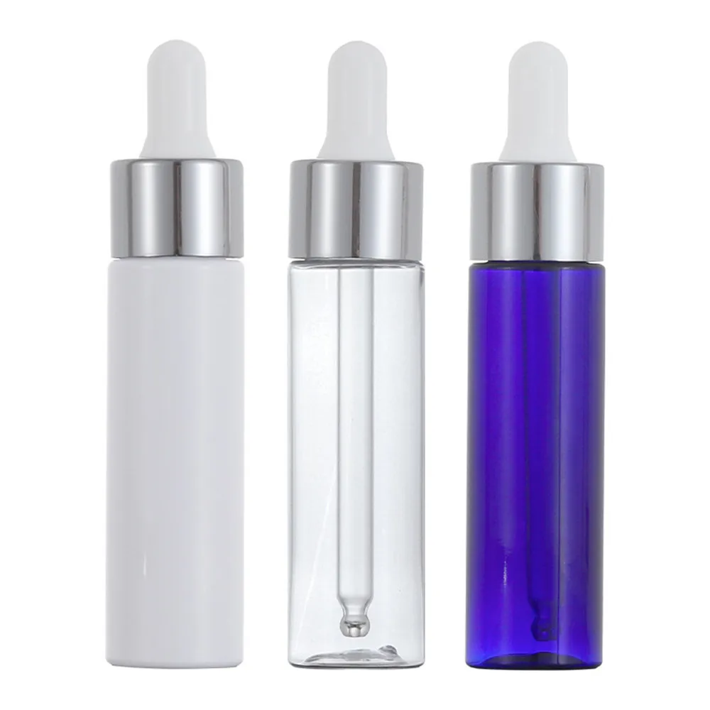 

Empty Pet Plastic Dropper Bottle Essential Oil Aromatherapy Liquid 30ml Drop For Massage Pipette Bottles Refillable Blue White