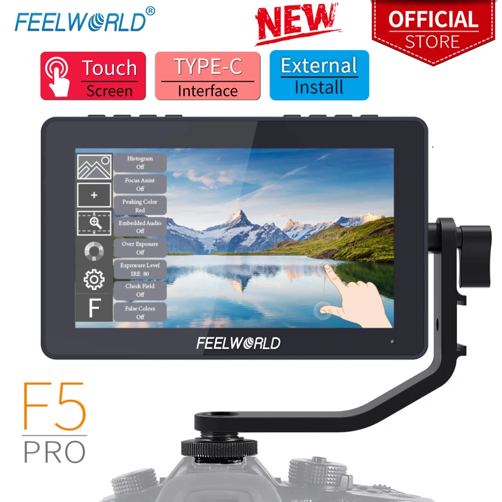 

Монитор для камеры FEELWORLD F5 Pro, 5,5 дюйма, IPS FHD1920x1080 4K HDMI