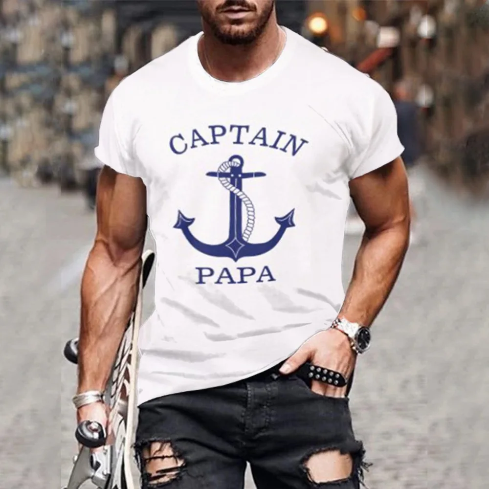 

Anchor 3D Printed T Shirt Men Summer Beach Casual Short Sleeve Trendy Sports Style Male Tees Handsome Gentleman T Shirts Clothes