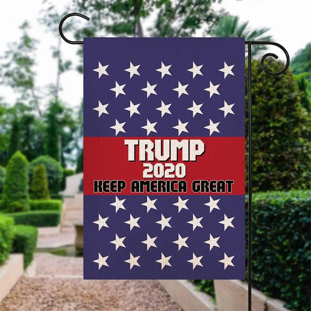 Трамп 2020 сделает карту Keep America Great garden flag двухсторонний Садовый флаг|Флаги баннеры