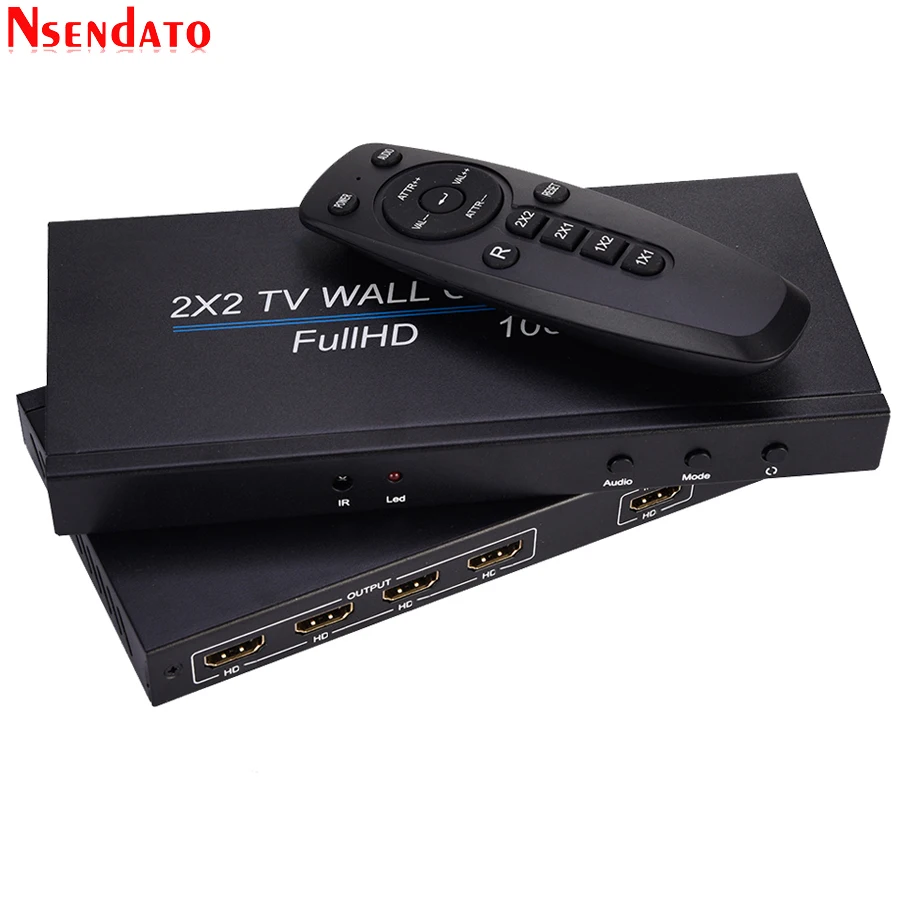 Видеоконтроллер настенный для телевизора 4 канала 2x2 1x3 1x2 1x4 4x1 3x1 2x1 HD DVI VGA USB 4K 60 Гц