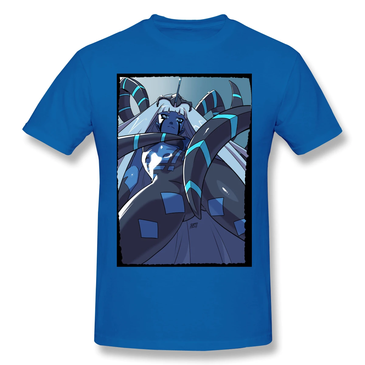 

T-Shirt for Men Klaxosaurus Princess 100% Cotton Darling In The Franxx T Shirt 6XL Funny Plus Size Clothes