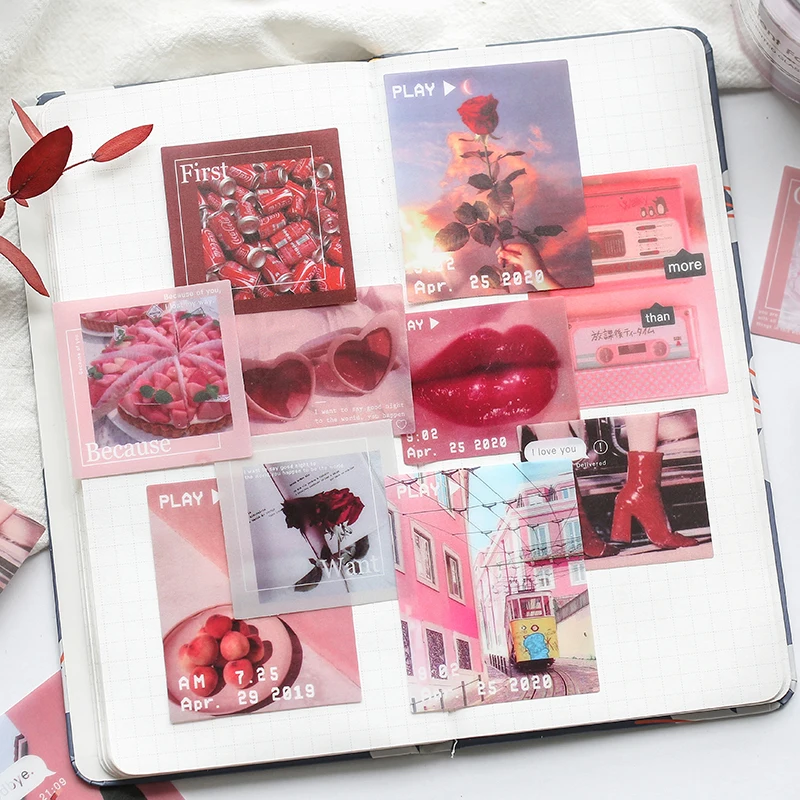 

40pcs/pack Retro INS Photo Sky PVC Sticker Pack DIY Diary Notebook Decoration Label Sticker Album Scrapbook Student Stationery