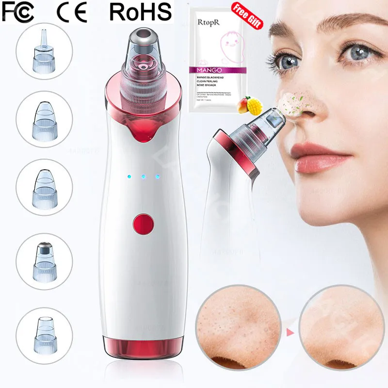 

Blackhead Remover Face Deep Nose Cleaner T Zone Pore Acne Pimple Removal Vacuum Suction Facial Diamond Beauty Clean Skin Tool