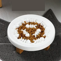 new ceramic pet dog feeding food bowls puppy slow down eating feeder fish bowl prevent obesity dogs supplies dropshipping