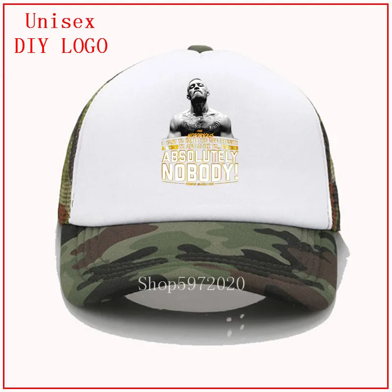 Бейсболка Conor McGregor мужская с принтом никто Кепка от солнца козырьком для лета |