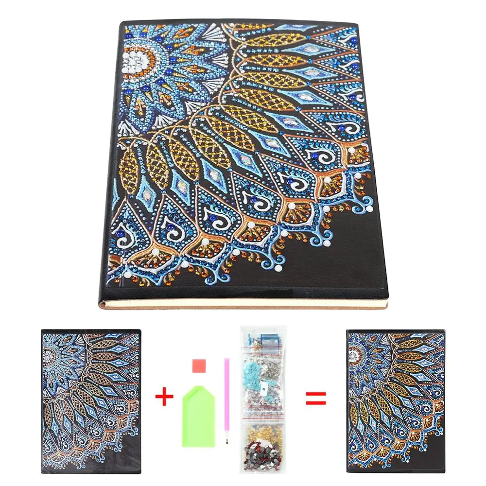 E-60 Sheets Notebook Newst DIY цветок особой формы алмазная живопись 60 страниц А5 Блокнот Дневник Книга вышивка наборы Алмазная мозаика домашняя декоративная - Цвет: E-60 Sheets Notebook
