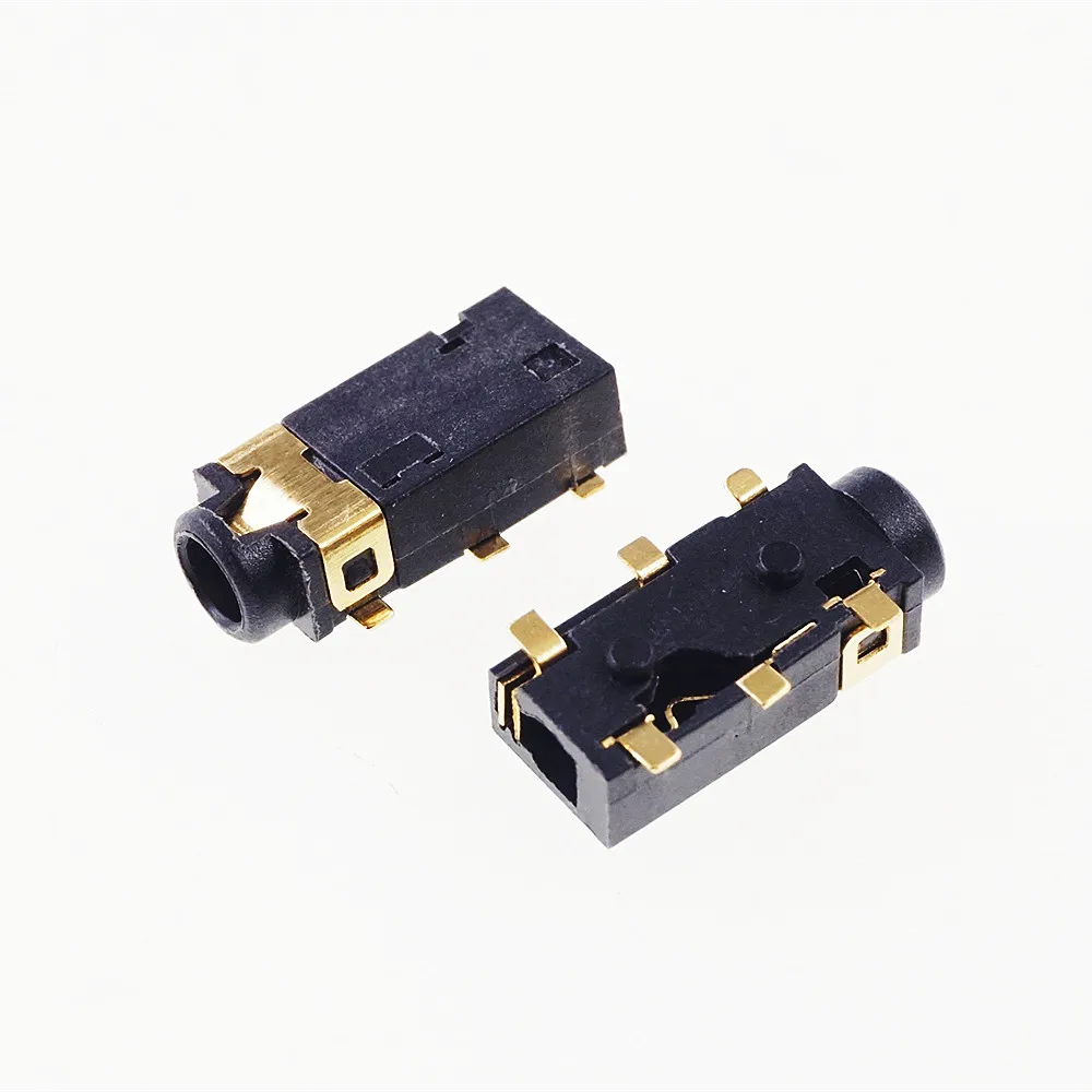 1000 Pcs / Tape & Reel Phone Jack 3/32" 2.5mm 6 Pin For 4 Poles Stereo Audio Plug SMT Re-flow Solder Board Guide | Обустройство