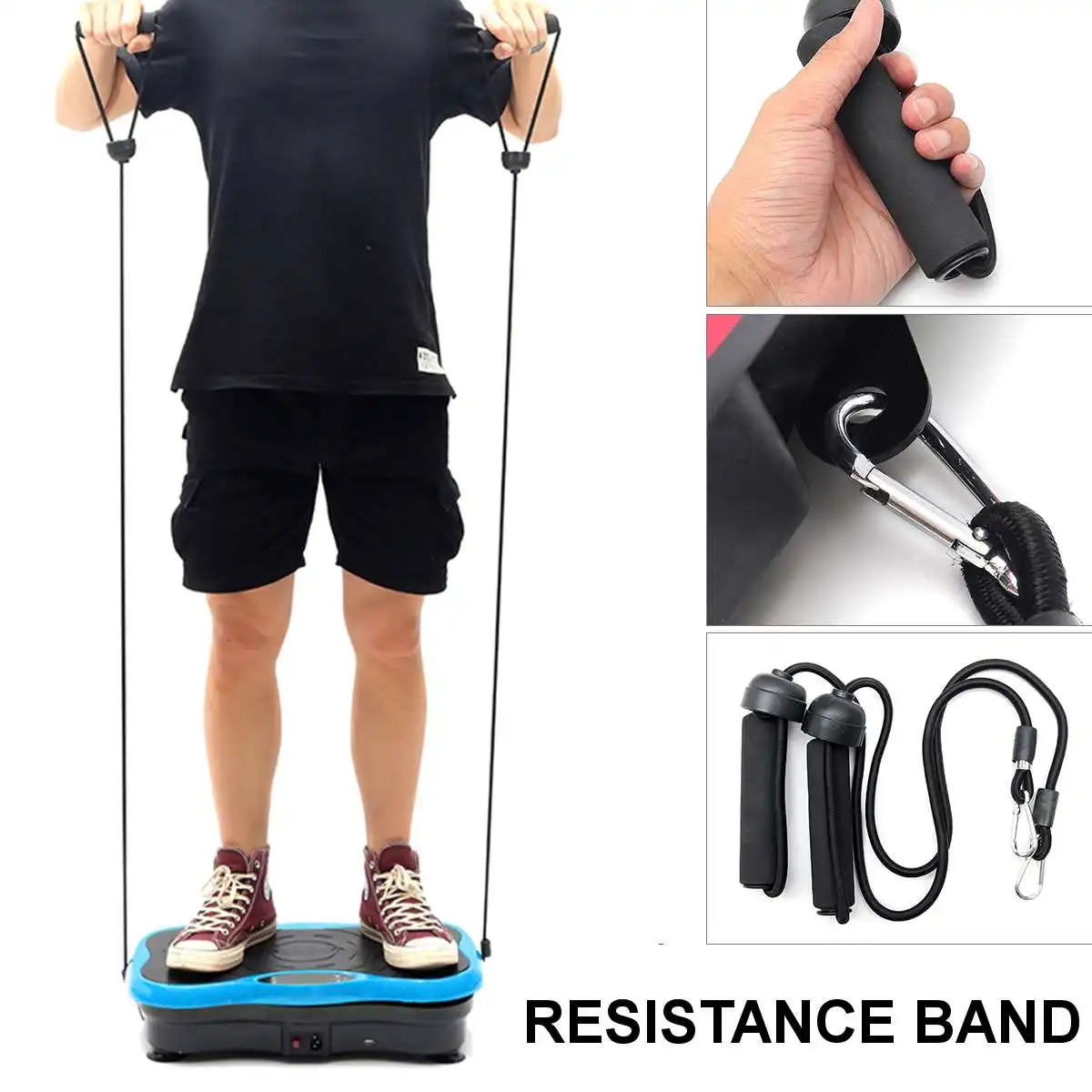 

200KG/441LBS 500W Exercise Vibration Fitness Massager Trainer Plate Platform Body Shaper Exercise Massage with Remote Control