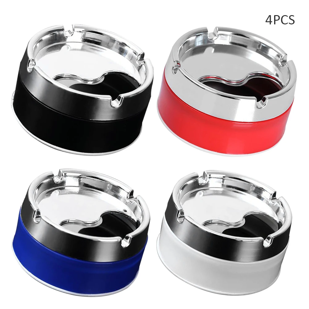 

Portable Rotating Ashtray Fashionable Metallic Ash Tray Table Decoration Fashionable Metallic Ashtray With Lid For Friend Gift