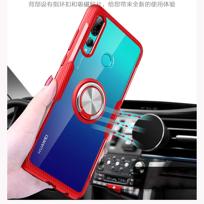 Чехол для Honor 10i прозрачный акриловый чехол-кольцо для Honor 10i 20i 10 20 Lite Pro V20 Honor Play магнитный автомобильный держатель бронированный чехол