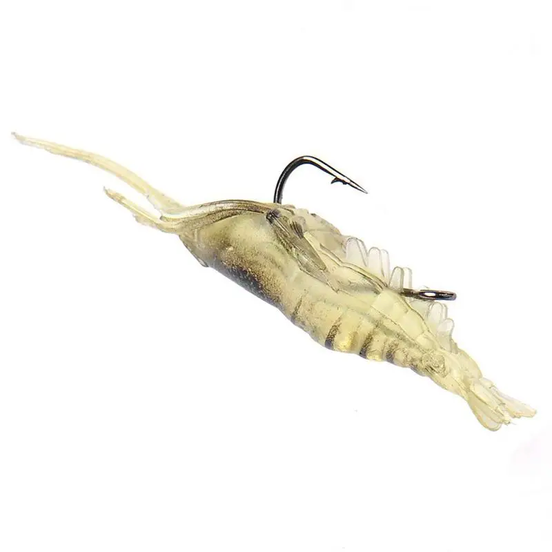 

10 Pcs Shrimp Fishing Simulation Soft Prawn Lure Hook Tackle Bait Sea Fishing Lures