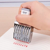 deli 7524 8 digit number stamp word height 5mm small number date price stamp 8 digit roller date stamp bullet journal stamps