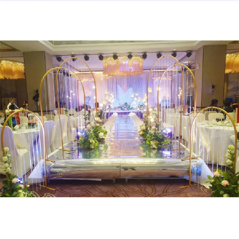 Arcos de boda, tubos de hierro en forma de n, soportes de flores de boda, accesorios de metal, fondo, decoraciones de flores artificiales-3