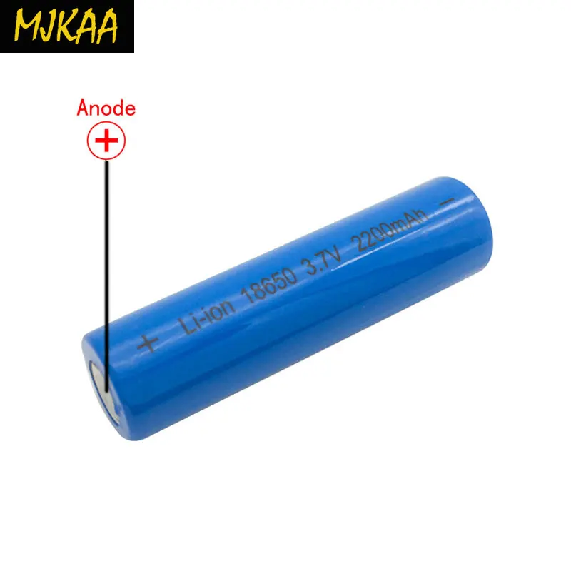 MJKAA 18650 3 7 v 2200mAH батарея литий ионная аккумуляторная большая емкость фонарик
