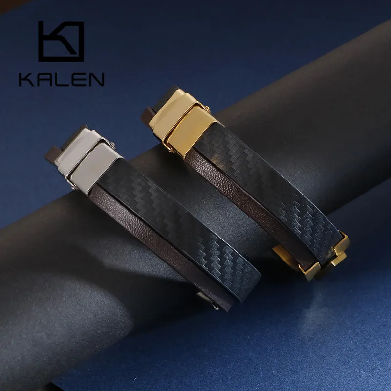 Мужской винтажный браслет из воловьей кожи в стиле хип-хоп |