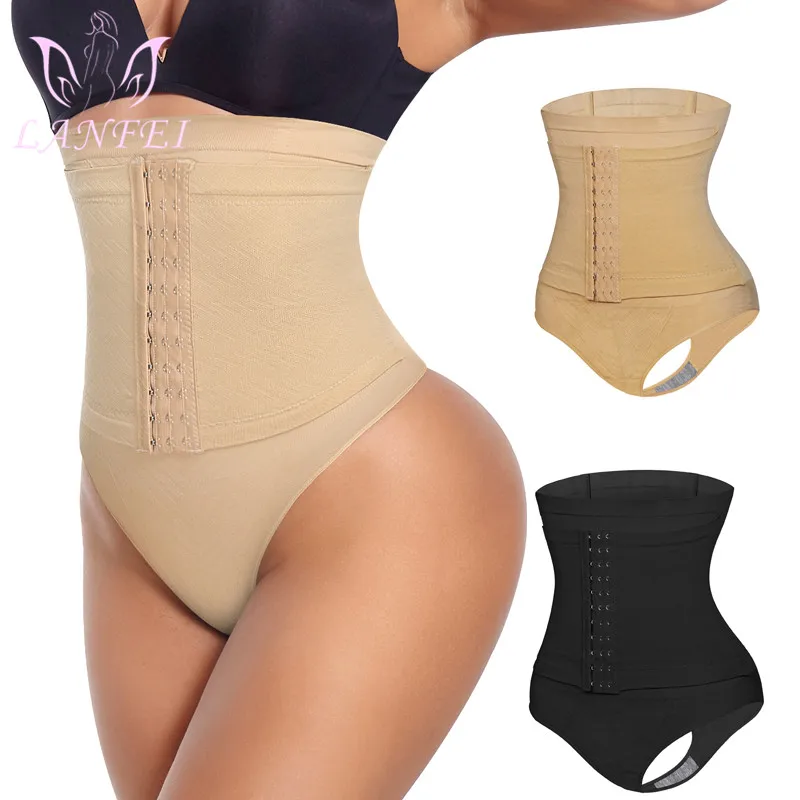 

FAKUNTN Women High Waist Thong Panty Shaper Tummy Control Panties Slimming Body Shapers Butt Lifter Underwear Sheath Belly