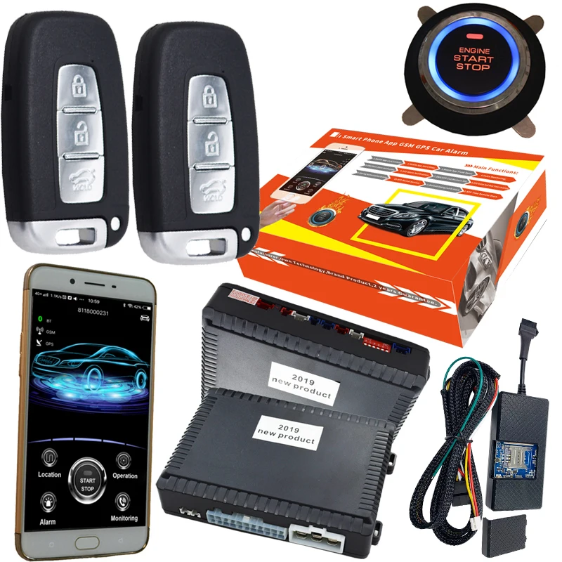 Cardot gps Автомобильная сигнализация Система безопасности Центральный замок для авто без ключа кнопка запуска и остановки