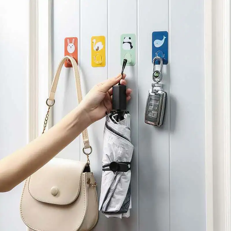 Вешалка-крючок 6 шт. без отверстий крепкий клейкий крючок для домашнего шкафа с