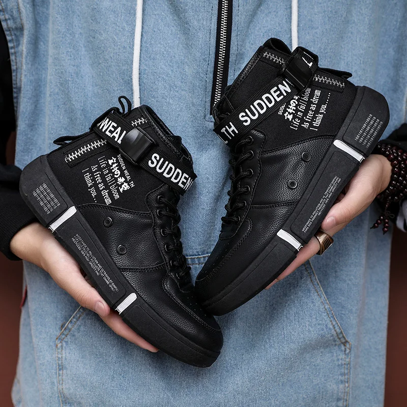 Мужская модная повседневная обувь высокие кроссовки весна-осень 2019 новая