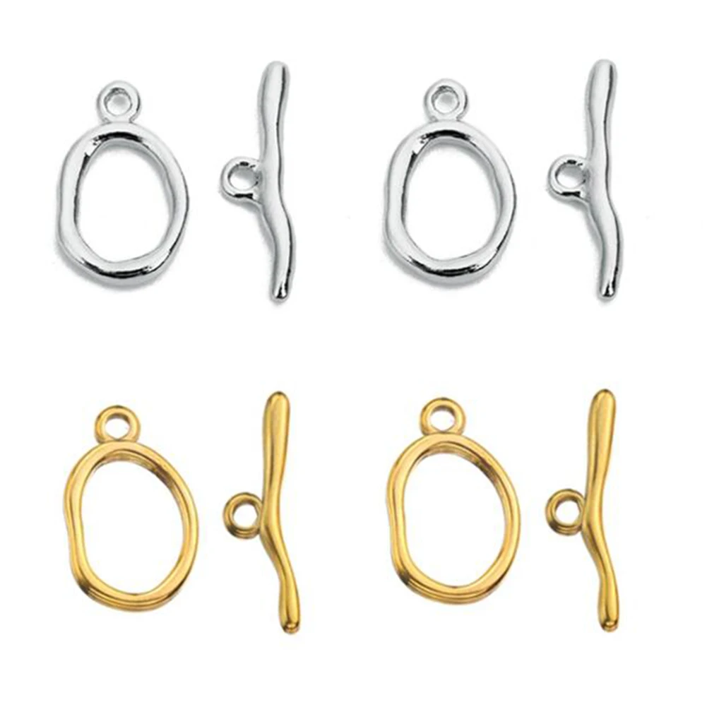 

3 Sets Stainless Steel Curved OT Clasps Toggle Clasps Findings Buckle Connector for Bracelet Necklace Jewelry Making Accessories
