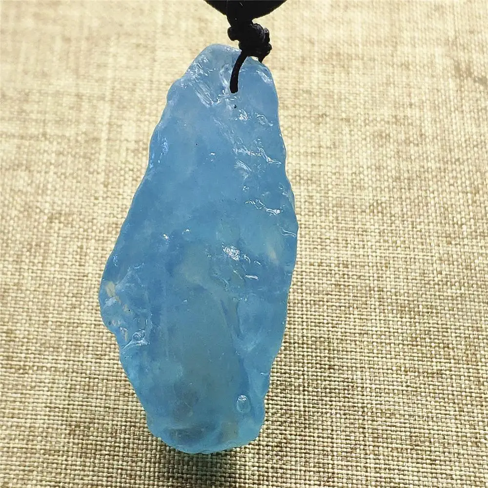Натуральная синяя аквамариновая подвеска в виде капли воды прозрачный камень