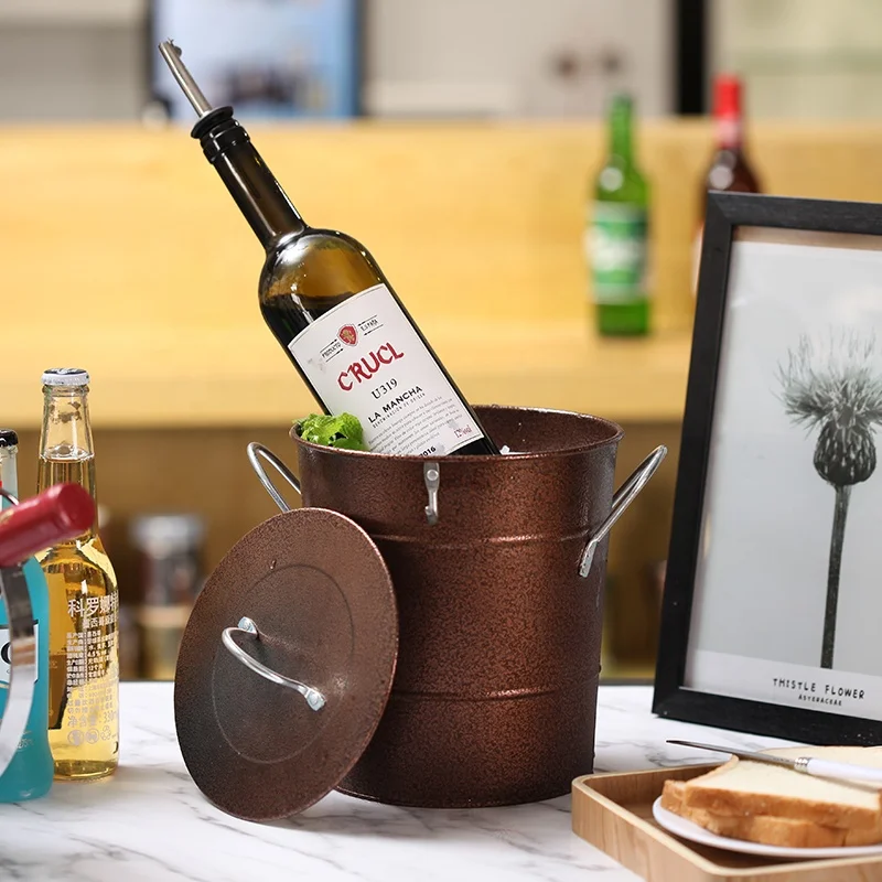 Премиум нержавеющая сталь спрей краска 3.3л большие ведра льда с крышкой|Ведра и