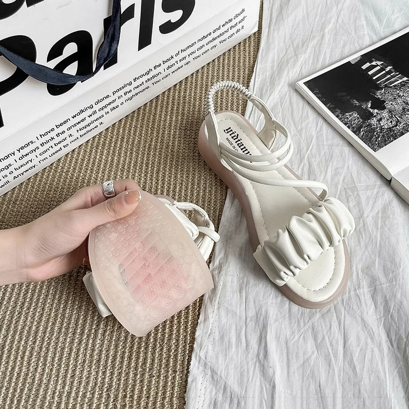 

Beach Sandal Woman Luxury Espadrilles Platform 2021 Summer Suit Female Beige Womens Shoes Clear Heels Gladiator High Fashion Bl