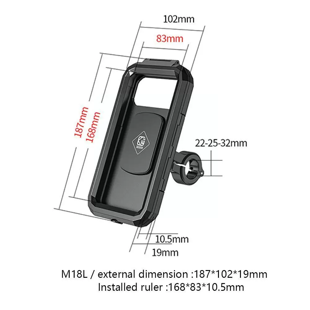 

Waterproof Mobile Phone Holder For Motorcycle Bike With Output Holder 15W/PD Charger 20W Fast Phone Wireless Z0G1