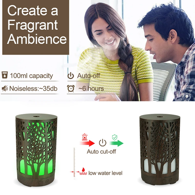 Увлажнитель Ароматизатор воздуха ультразвуковой 200 мл 7 цветов|Увлажнители