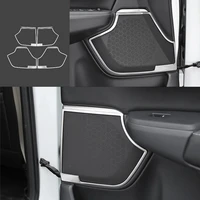 stainless steel car inner door speaker sound cover trim car styling for honda cr v crv 2017 2018 accessories 4pcs