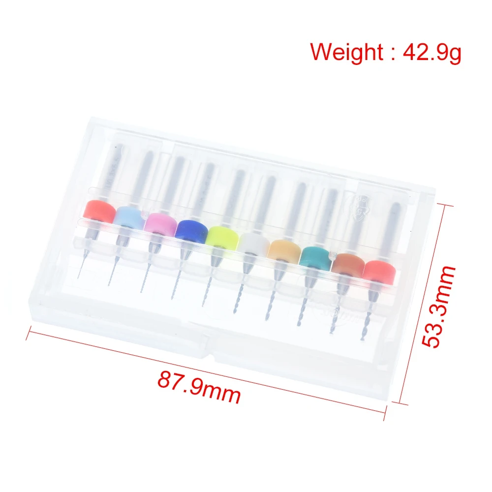 10pcs 0.3mm to 1.2mm PCB mini drill Bit tungsten steel carbide for print circuit board cnc Bits Machine | Электронные компоненты